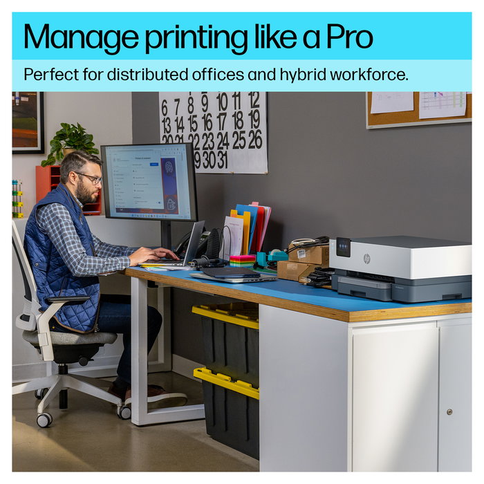 HP OfficeJet Pro 9110 - Drucker Tintenstrahl Farbe, Duplex, Bluetooth, A4/Legal, grau/schwarz