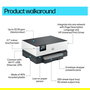 HP OfficeJet Pro 9110 - Drucker Tintenstrahl Farbe, Duplex, Bluetooth, A4/Legal, grau/schwarz