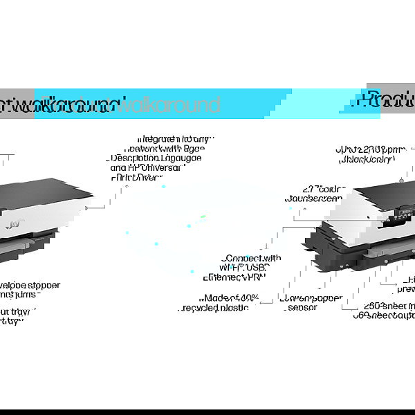 HP OfficeJet Pro 9110 - Drucker Tintenstrahl Farbe, Duplex, Bluetooth, A4/Legal, grau/schwarz