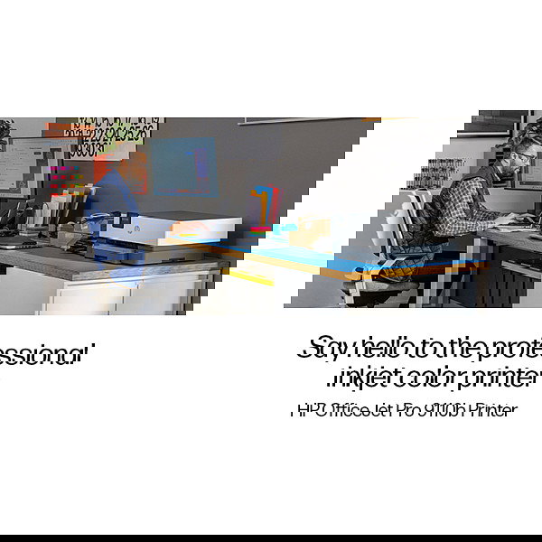 HP OfficeJet Pro 9110 - Drucker Tintenstrahl Farbe, Duplex, Bluetooth, A4/Legal, grau/schwarz