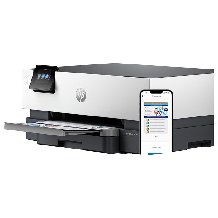 HP OfficeJet Pro 9110 - Drucker Tintenstrahl Farbe, Duplex, Bluetooth, A4/Legal, grau/schwarz