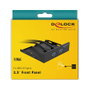DeLOCK 63994 Panel de bahía frontal con 2 puertos USB 3.2 Gen 1 de 3.5 pulg.