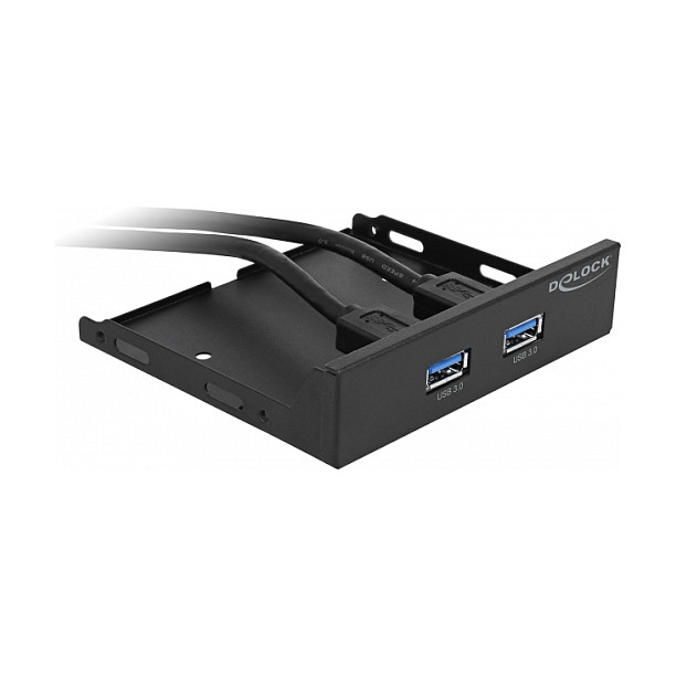 DeLOCK 63994 Panel de bahía frontal con 2 puertos USB 3.2 Gen 1 de 3.5 pulg. DeLOCK 63994 Panel de bahía frontal con 2 puertos USB 3.2 Gen 1 de 3.5 pulg.
