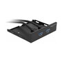 DeLOCK 63994 Panel de bahía frontal con 2 puertos USB 3.2 Gen 1 de 3.5 pulg.