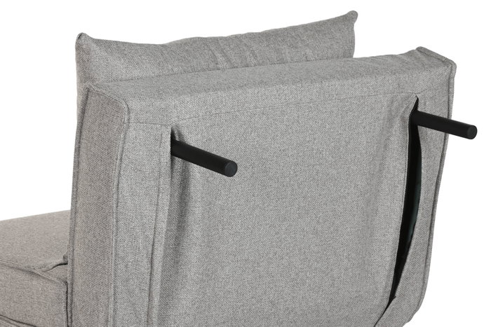 DKD Home Decor Sofá Cama Gris de Poliéster y Metal