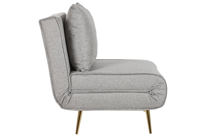 DKD Home Decor Sofá Cama Gris de Poliéster y Metal