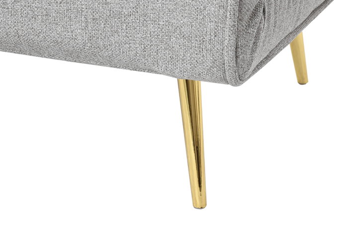 DKD Home Decor Sofá Cama Gris de Poliéster y Metal