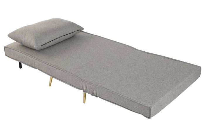 DKD Home Decor Sofá Cama Gris de Poliéster y Metal
