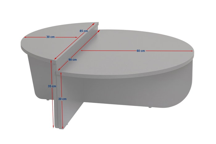 Nordure Mesa de Centro Orion - Grey