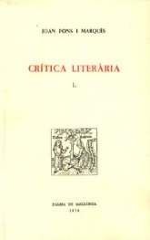 MOLL EDITORIAL, CRITICA LITERARIA 1, Joan Pons Marques