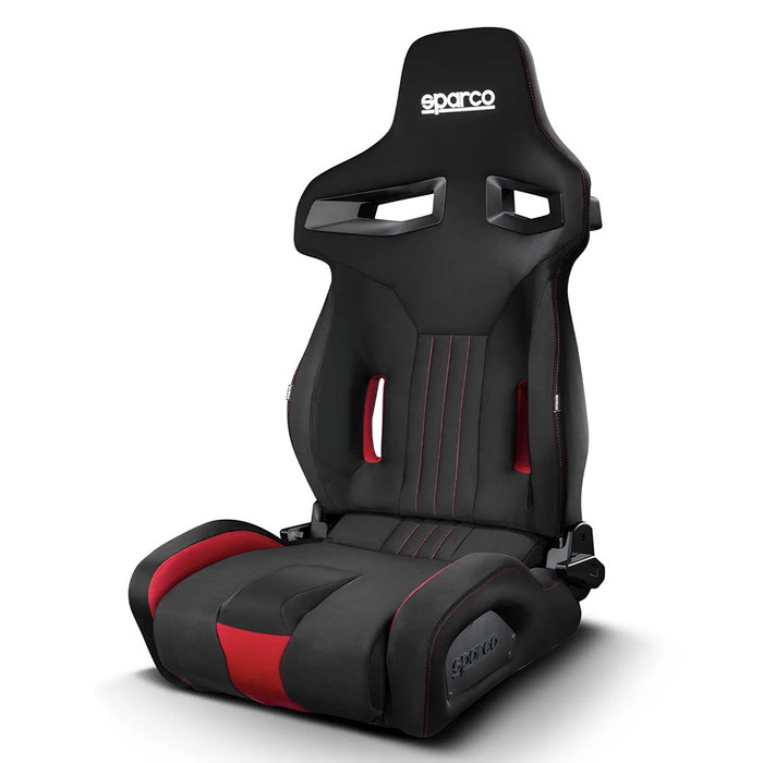 Sparco Asiento Deportivo Reclinable R333 S009011NRRS Negro y Rojo para Calle, Track Day y Sim Racing