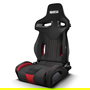 Sparco Asiento Deportivo Reclinable R333 S009011NRRS Negro y Rojo para Calle, Track Day y Sim Racing
