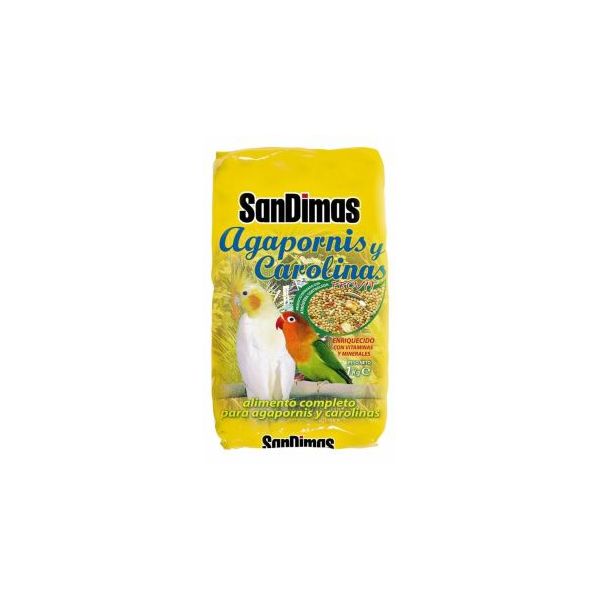 Sandimas Agapornis/Carolinas Mixtura Equilibrada y Vitaminada para Pájaros 1kg Sandimas Agapornis/Carolinas Mixtura Equilibrada y Vitaminada para Pájaros 1kg