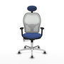 PIQUERAS Y CRESPO Silla de oficina Jorquera Azul marino y Blanco