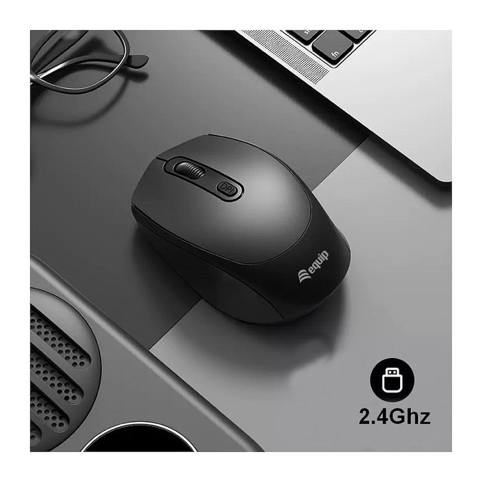 EQUIP Ratón inalámbrico de 4 botones