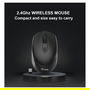 EQUIP 245122 Ratón Kompaktmaus Inalámbrico Ambidextro Óptico 1600 DPI, 4 Botones, Negro