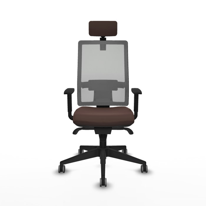 PIQUERAS Y CRESPO Silla de oficina Horna Marrón oscuro y Gris