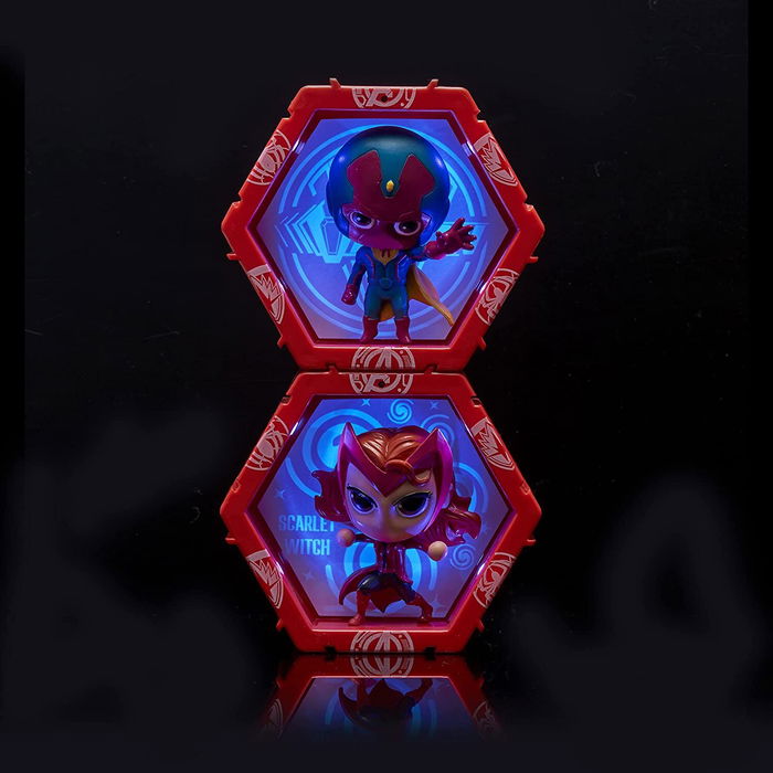 WOW STUFF WOW PODS Set Figuras led Vision + Scarlet Marvel con luz UV