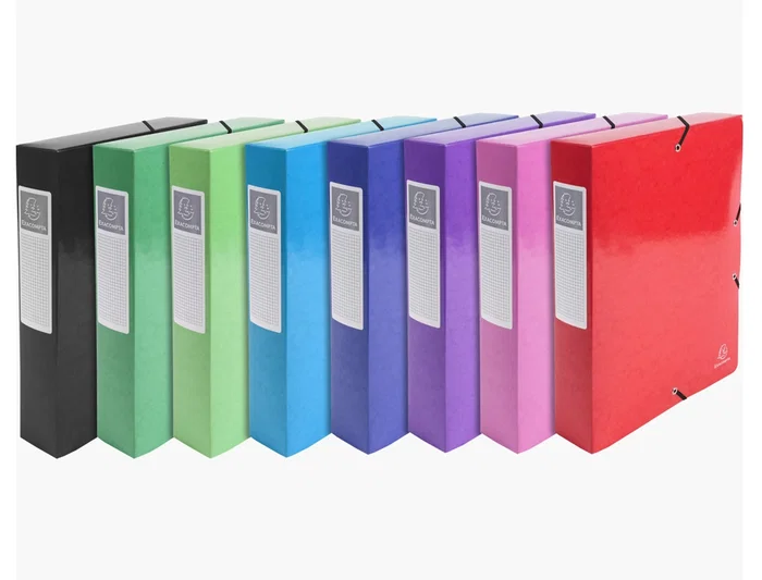 Exacompta Carpeta de proyecto Iderama Cartón Lustrado Plastificado DIN A4 Lomo 60 mm Colores Surtidos