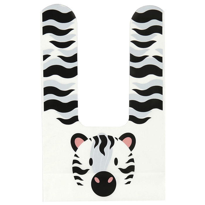 Party Time Juego De 10 Bolsas De Regalo Sabana Fiesta Cumpleaños Modelos Surtidos Tigre Cebra