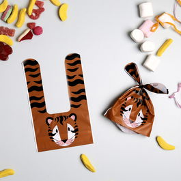 Party Time Juego De 10 Bolsas De Regalo Sabana Fiesta Cumpleaños Modelos Surtidos Tigre Cebra