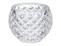 Giftdecor Portavela de Cristal con Forma de Rombo, Pequeño, para Decoración o Regalo, Transparente, Dimensiones: 7.5x6x7.5 cm (Set de 24)