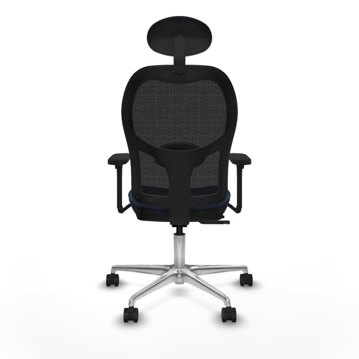 PIQUERAS Y CRESPO Silla de oficina Jorquera con mecanismo Sincro/Traslack, Azul marino y Negro