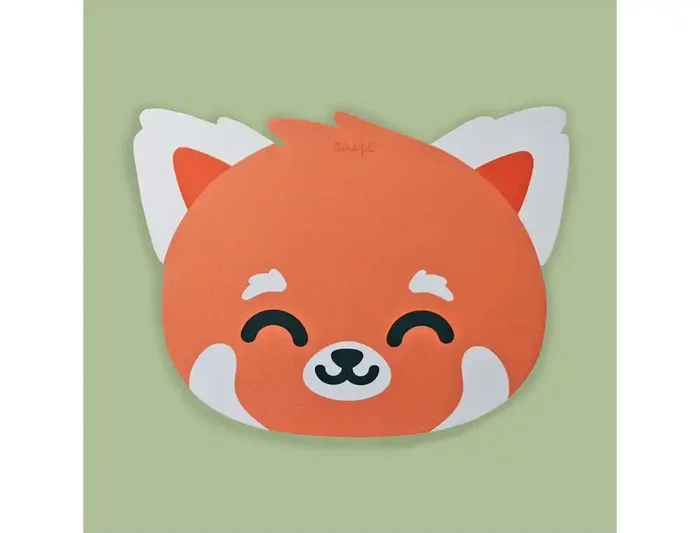 Wondee Alfombrilla para Ratón Mr. Wonderful Forma Panda Rojo Antideslizante Control Preciso Cómoda Lavable 210x3x210 mm