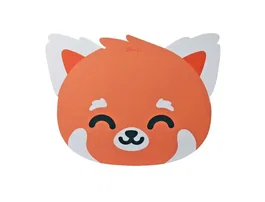 Wondee Alfombrilla para Ratón Mr. Wonderful Forma Panda Rojo Antideslizante Control Preciso Cómoda Lavable 210x3x210 mm