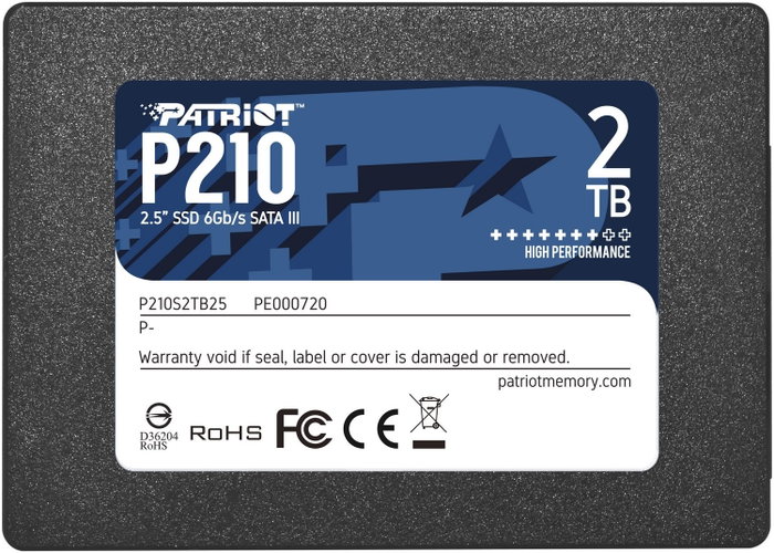 Patriot P210 2 TB SSD 2.5 pulg SATA III
