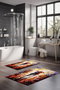 Mijölnir CT-5116 Juego de Alfombrillas de Baño de 2 Piezas, 100% Poliéster, Suaves y Antideslizantes, Antibacterianas, 40x60 cm y 60x100 cm