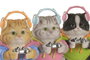 DKD Home Decor Figura de Gato Gamer en Resina, Surtido de 3 Unidades