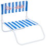 Home Deco Factory Silla de Playa Plegable Azul Colección Dolce Vita - Apta Exterior, Poliéster Hidrófugo, Tratamiento UV y Epoxi