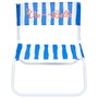 Home Deco Factory Silla de Playa Plegable Azul Colección Dolce Vita - Apta Exterior, Poliéster Hidrófugo, Tratamiento UV y Epoxi