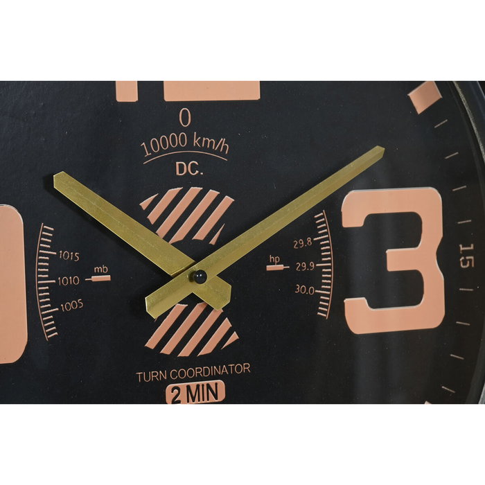 DKD Home Decor Reloj de Pared Hélice de Avión Negro y Marrón DKD Home Decor Reloj de Pared Hélice de Avión Negro y Marrón