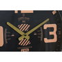 DKD Home Decor Reloj de Pared Hélice de Avión Negro y Marrón