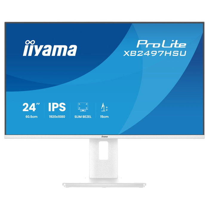 iiyama ProLite XB2497HSU-W1 Monitor 23,8 Pulgadas Full HD IPS Blanco iiyama ProLite XB2497HSU-W1 Monitor 23,8 Pulgadas Full HD IPS Blanco