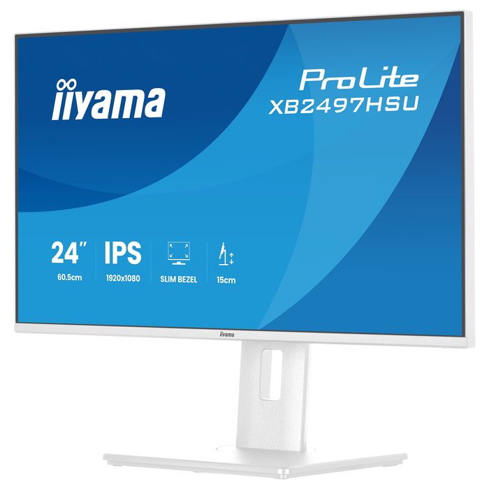 iiyama ProLite XB2497HSU-W1 Monitor 23,8 Pulgadas Full HD IPS Blanco iiyama ProLite XB2497HSU-W1 Monitor 23,8 Pulgadas Full HD IPS Blanco
