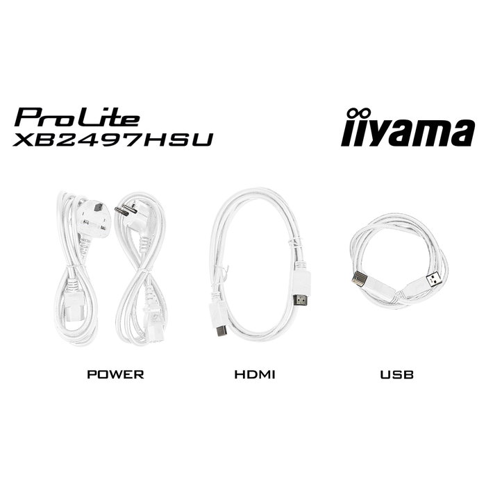 iiyama ProLite XB2497HSU-W1 Monitor 23,8 Pulgadas Full HD IPS Blanco iiyama ProLite XB2497HSU-W1 Monitor 23,8 Pulgadas Full HD IPS Blanco