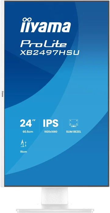 iiyama ProLite XB2497HSU-W1 Monitor 23,8 Pulgadas Full HD IPS Blanco iiyama ProLite XB2497HSU-W1 Monitor 23,8 Pulgadas Full HD IPS Blanco