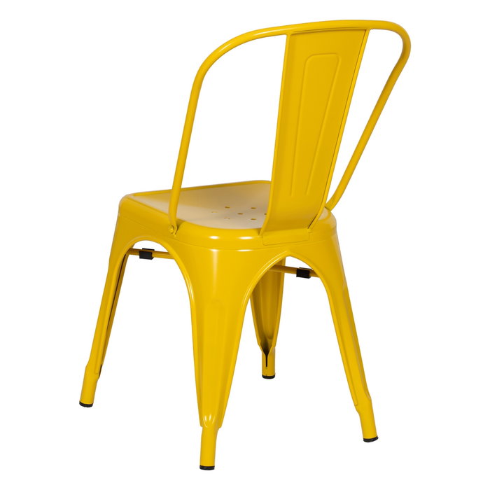 Silla Apilable Amarillo Metal Dallas 45 X 52,50 X 85 cm (Set de 4)