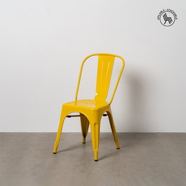 Silla Apilable Amarillo Metal Dallas 45 X 52,50 X 85 cm (Set de 4)