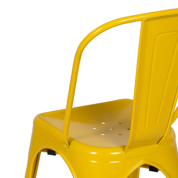 Silla Apilable Amarillo Metal Dallas 45 X 52,50 X 85 cm (Set de 4)