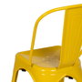 Silla Apilable Amarillo Metal Dallas 45 X 52,50 X 85 cm (Set de 4)