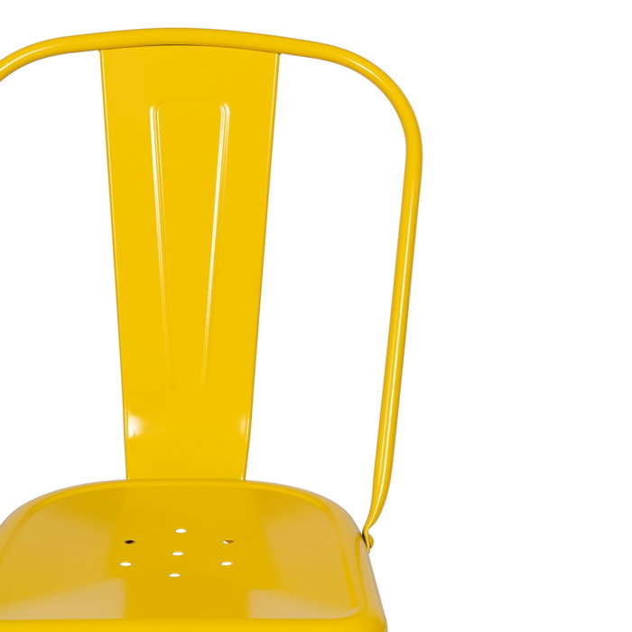 Silla Apilable Amarillo Metal Dallas 45 X 52,50 X 85 cm (Set de 4)
