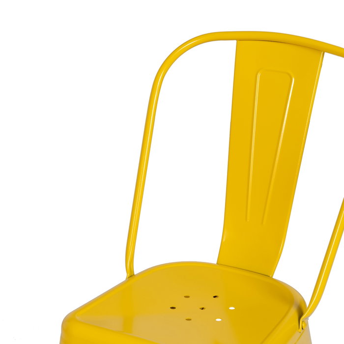 Silla Apilable Amarillo Metal Dallas 45 X 52,50 X 85 cm (Set de 4)