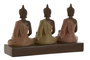 DKD Home Decor Portavelas de Resina Buda Coral para 3 Velas