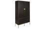 DKD Home Decor Armario Rombo gold Moderno Marron Oscuro Dorado 40 x 175 x 100 cm