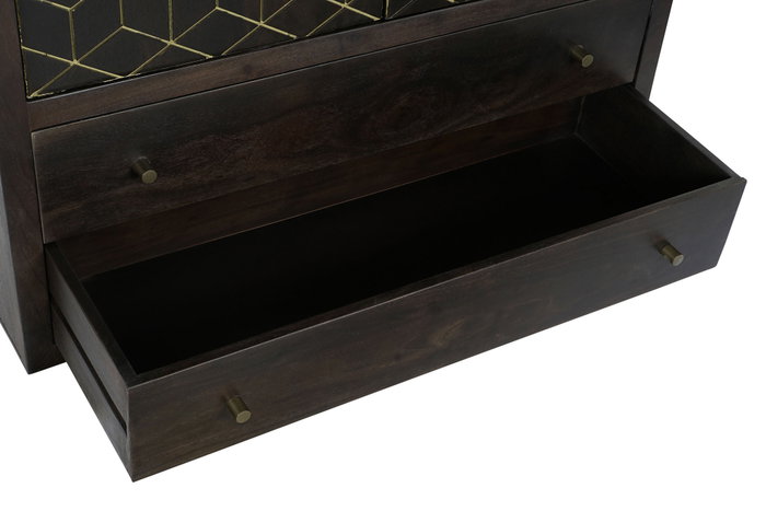 DKD Home Decor Armario Rombo gold Moderno Marron Oscuro Dorado 40 x 175 x 100 cm DKD Home Decor Armario Rombo gold Moderno Marron Oscuro Dorado 40 x 175 x 100 cm