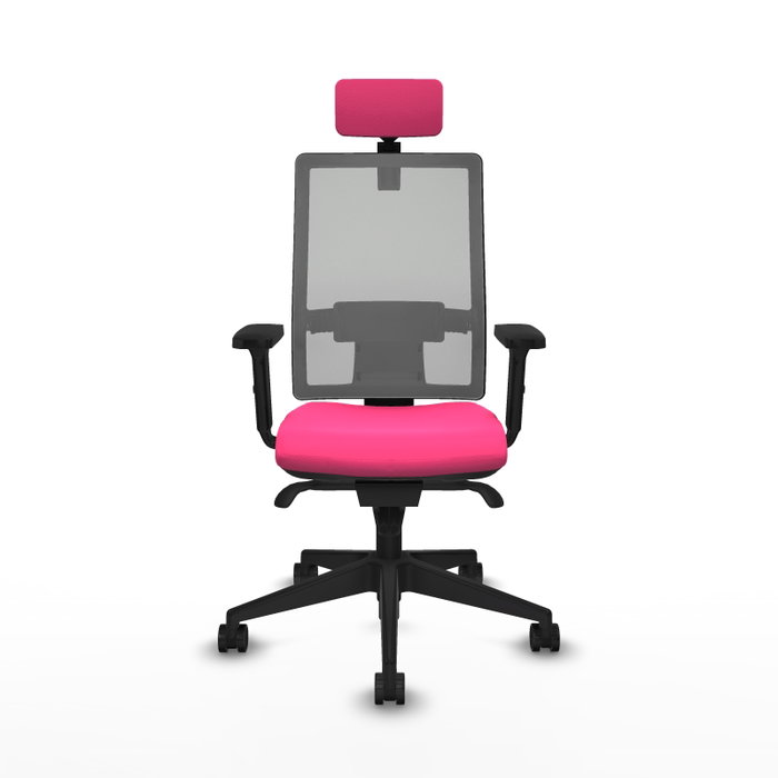 PIQUERAS Y CRESPO Silla de oficina Horna Rosa con mecanismo Sincro